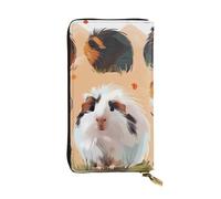Portafoglio in pelle da donna - Portamonete con stampe di illustrazioni di simpatici animali domestici, porta carte da viaggio, borsa con cerniera, borsa per cellulare