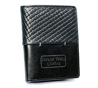 Portafoglio in pelle nera da uomo - Forever Young®