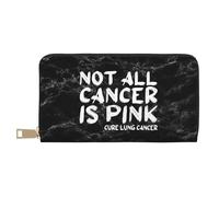 Portafoglio In Pelle Not All Cancer Is Pink Lung Cancer Portamonete Da Donna Elegante Pu Portamonete Carino Coin Purse Per Uomo, Insegnante, Bambini