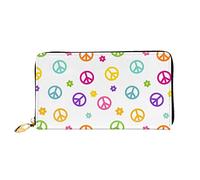 Portafoglio In Pelle Peace Lifestyle Sign Portamonete Da Donna Vintage Clutch Piccolo Borsa Carino Coin Purse Per Figlia, Insegnante, Ragazze