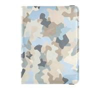 Portafoglio in pelle per passaporto e carte di vaccino, custodia per passaporto, documenti da viaggio, porta passaporto, essenziale da viaggio, impermeabile, Acquerello mimetico, 1 size, moderno