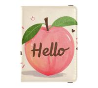 Portafoglio in pelle per passaporto e carte di vaccino, organizer per documenti di viaggio, con blocco RFID, per donne e uomini, impermeabile, Ciao Cartoon carino pesca, 1 size, moderno