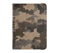 Portafoglio in pelle per passaporto e carte di vaccino, organizer per documenti di viaggio, organizer per passaporto, essenziale da viaggio, impermeabile, Camoflage militare, 1 size, moderno