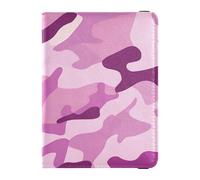 Portafoglio in pelle per passaporto e carte di vaccino, organizer per documenti di viaggio, organizer per passaporto, essenziale da viaggio, impermeabile, Lilla viola Camouflage, 1 size, moderno