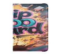 Portafoglio in pelle per passaporto e carte di vaccino, organizer per documenti di viaggio, per donne e uomini, impermeabile, gocciolare, troppo, duro, wildstyle, graffiti, stile, 1 size, moderno