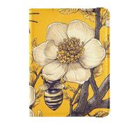 Portafoglio in pelle per passaporto e carte di vaccino, per documenti di viaggio, organizer per passaporto, custodia a portafoglio per donne e uomini, impermeabile, Ape & Fiore Giallo Art, 1 size
