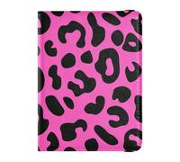 Portafoglio in pelle per passaporto e carte di vaccino, per documenti di viaggio, organizer per passaporto, custodia a portafoglio per uomini e donne, impermeabile, Falso Glitter Leopard stampa grigio