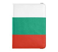 Portafoglio in pelle per passaporto e carte di vaccino, porta passaporto, per donne e uomini, impermeabile, Bandiera della Bulgaria, 1 size, moderno