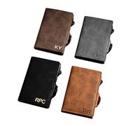 Portafoglio in pelle personalizzato con portabanconte, Regalo per i testimoni di nozze, Portacarte in pelle per uomo, Portabanconte personalizzato, Portafoglio per testimone, Regalo di Natale per lui.