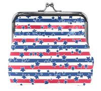portafoglio in pelle personalizzato per le donne con stella patriottica americana con fibbia bacio, stelle patriottiche americane di, UNITALLA, Classic, Stelle patriottiche americane, Stelle
