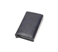 Portafoglio in Pelle Portafoglio da Uomo Portafogli Corti in Pelle PU Porta Carte da Uomo Multifunzionale Maschile Porta Carte (Colore : Schwarz)