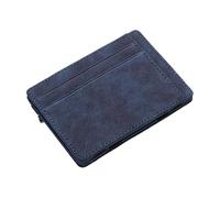 Portafoglio In Pelle - Portafoglio In Argento Da Uomo | Accessorio Da Uomo Piccolo Bifold | Organizzatore Di Soldi Minimalista Con Titolari Di Clip Magici | Carte E Organizzazione In, blu, Se référer