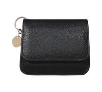 Portafoglio in pelle, portamonete, compatto, a prova di usura, pieghevole, chiusura sicura, leggero ed elegante, leggero e alla moda, porta carte di credito per donne, viaggi minimi, 11,4 x 2,4 x 9,4