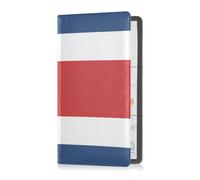 Portafoglio in pelle premium per carte di registrazione e assicurazione, unisex, perfetto per documenti essenziali, patente di guida, carte, bandiera del Costa Rica, blu e rosso, Multi, 1 size