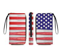 Portafoglio in pelle PU per donna, porta carte impermeabile, organizer portafoglio Trippy Electric Guitars Travel Long Zipper Clutch Bag