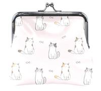 Portafoglio in pelle rosa da donna, motivo: gatti e gatti, rosa, Cute Cats Pink, UNITALLA Classic, Cute Cats Pink, UNITALLA Classic, Cute Cats Pink, Taglia unica, Classic