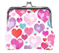 Portafoglio in pelle rossa con cuore romantico personalizzato per le donne, carino cambio carta bacio per moneta, romantico cuore rosso, UNITALLA, romantico cuore rosso, UNITALLA, Romantico Cuore