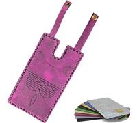 Portafoglio in pelle, stile occidentale, con cinturino a scatto, realizzato a mano, alla moda, per uomini e donne, piccoli portafogli con chiusura a scatto, rosa, Taglia unica, Classico