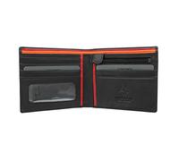 Portafoglio in Pelle Visconti BOND Collezione LE CHIFFRE Blocco RFID BD707 Nero/Arancione/Rosso