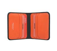 Portafoglio in pelle VSL34 con RFID e Tap and Go della collezione Lank di Visconti Slim Nero/Arancione