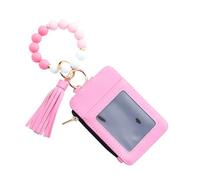 Portafoglio in perline - 7,09 pollici Elegante portachiavi di bracciale per donne, borsa alla con deposito di carte sicure, portafogli di polso di perline per feste di viaggio per le vacanze per