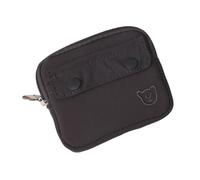 Portafoglio in poliestere resistente all'usura, ampio spazio di archiviazione chiuso, porta carte per professionisti, spazioso portamonete con slot per carte di credito per viaggi, Grigio scuro