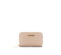 PORTAFOGLIO IN SINTETICO EFFETTO SAFFIANO DOPPIA ZIP CON LETTERING