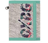 Portafoglio in tessuto OXY Grey Tropical con chiusura a strappo