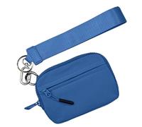 Portafoglio iris seconda generazione - portafoglio da donna con portachiavi da polso | tasca compatta con cerniera, portafoglio in nylon impermeabile per carte di credito più compatto, Blu,