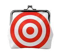 Portafoglio leggero minimalista con stampa target, portamonete compatto per visite in palestra ed errori, Nero , Taglia unica, Portamonete