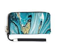 Portafoglio lungo a due ante in morbida pelle PU, portamonete, porta carte di credito, porta carte di credito unisex resistente, sottile, porta soldi