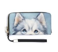 Portafoglio lungo bifold in pelle PU con motivo Jack Russel Terrier, portamonete, porta carte di credito, porta carte resistente per donne e uomini