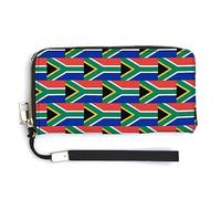 Portafoglio lungo con bandiera del Sud Africa con cinturino da polso sottile porta carte da polso per uomo donna, Stile:, 20.0*10.5cm, MHXYZHW