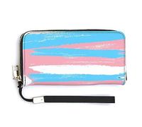 Portafoglio lungo con bandiera transgender, con cinturino da polso, sottile, porta carte di credito, portamonete da polso per uomini e donne, Stile:, 20.0*10.5cm, MHXYZHW