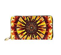 Portafoglio lungo da donna con cerniera Turning The Flame, 19 x 10 cm, viene fornito con scomparti per carte di credito all'interno, leggero e resistente., nero, Taglia unica, moderno