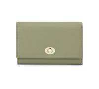 Portafoglio lungo da donna, design a tre ante di grande capacità, portafoglio pratico con lucchetto classico, accessori moda, regalo Natale for le donne(Green,M)