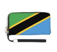 Portafoglio lungo da uomo con bandiera della Tanzania, borse dinamiche da donna, resistenti, di grande capacità, sottili, eleganti e novità