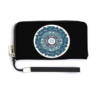 Portafoglio lungo in pelle con mandala celtico, alla moda, con cinturino da polso, per uomo e donna, Stile:, 20.0*10.5cm