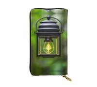 Portafoglio lungo in pelle con stampa Firefly e Lanterna, portafoglio personalizzato alla moda, scomparti multipli per schede, regalo pronto, nero, taglia unica, Nero , Taglia unica