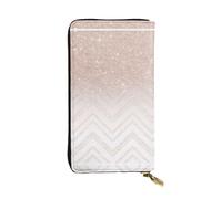 Portafoglio lungo in pelle con stampa glitterata con grazioso motivo - Portafoglio personalizzato alla moda, scomparti multipli per schede, regalo pronto, nero, taglia unica, Nero, One Size
