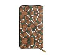 Portafoglio lungo in pelle con stampa verde calcio - Portafoglio personalizzato alla moda, scomparti multipli per carte, pronto regalo, nero, Taglia unica