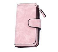 Portafoglio lungo in PU smerigliato Portafoglio a tre pieghe con chiusura a