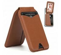 Portafoglio Mag-Safe con specchio e supporto, forte tenuta magnetica, porta carte di credito con blocco RFID, portafoglio magnetico per iPhone Mag-Safe, accessorio sottile MagSafe per custodia iPhone