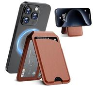 Portafoglio magnetico per iPhone con supporto regolabile, 5 porta carte, finestra d'identità, blocco RFID, portafoglio in pelle PU per iPhone 15/14/13/12 Series, non per iPhone 13/12 Mini, Marrone