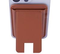 Portafoglio magnetico per telefono - Supporto per scheda telefonica | Portafoglio magnetico per cellulare, pelle d'imitazione con supporto invisibile integrato, per ufficio, viaggi e utili, marrone