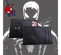 Portafoglio Marvel Spiderman con finestra per il documento d'identità - Portafoglio minimalista e slim da supereroe, porta carte con blocco frontale, in pelle PU - Regali Marvel per uomini, donne, ado