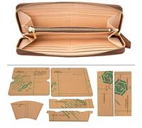 Portafoglio modello acrilico Set modello acrilico trasparente Set di cerniera portafoglio Borsa che fa strumento artigianale in pelle stampino Office Supplies