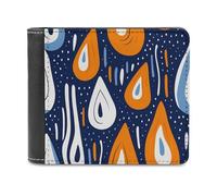 Portafoglio moderno Mid Century con forme a goccia, sottile tasca frontale, portafoglio bifold con porta carte di credito per donne e uomini, Stile:, Taglia unica, Per tutte le stagioni