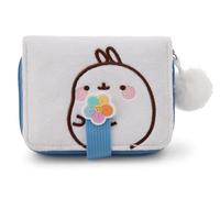 Portafoglio MOLANG con Fiore Arcobaleno 12x9,5cm Bianco - Portamonete per Ragazze, borsellino con Cerniera per Monete, Tasca per Fan Ragazze e Adolescenti