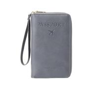 Portafoglio multifunzionale per passaporto RFID, porta passaporto RFID per portafoglio, custodia da viaggio antifurto per custodia protettiva antifurto, Grigio, moderno